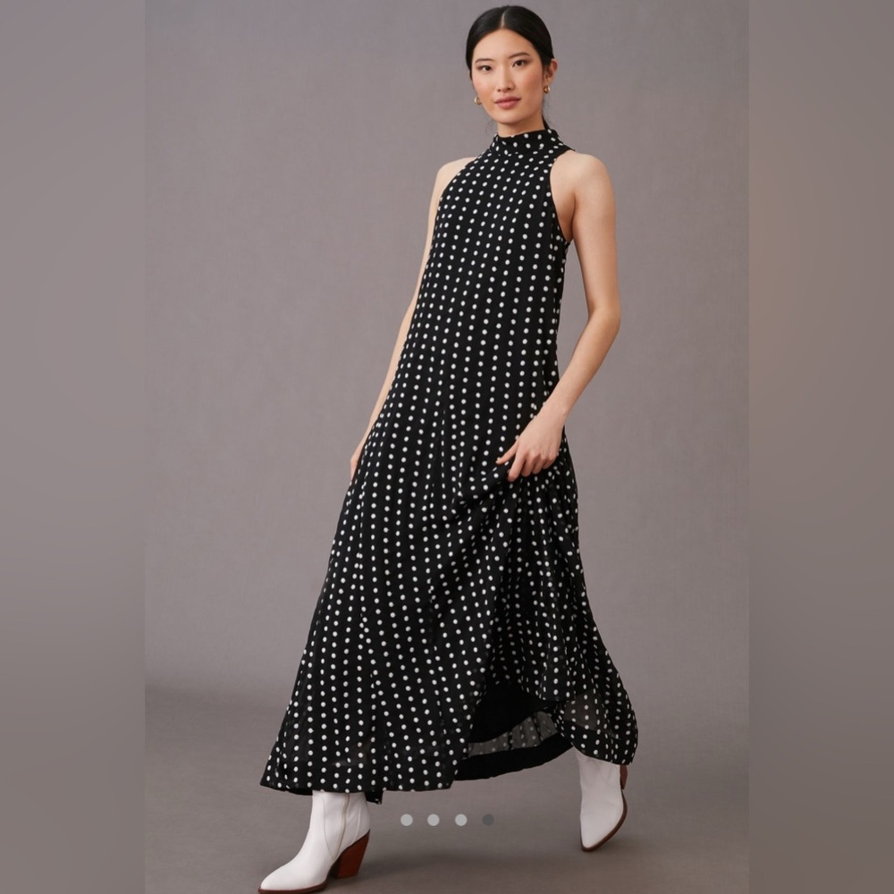 Anthropologie Maeve Mock Neck Maxi Dress - Picture 4 of 8